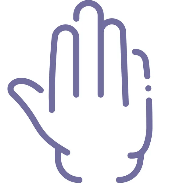 Fünf Hand Stop Symbol — Stockvektor