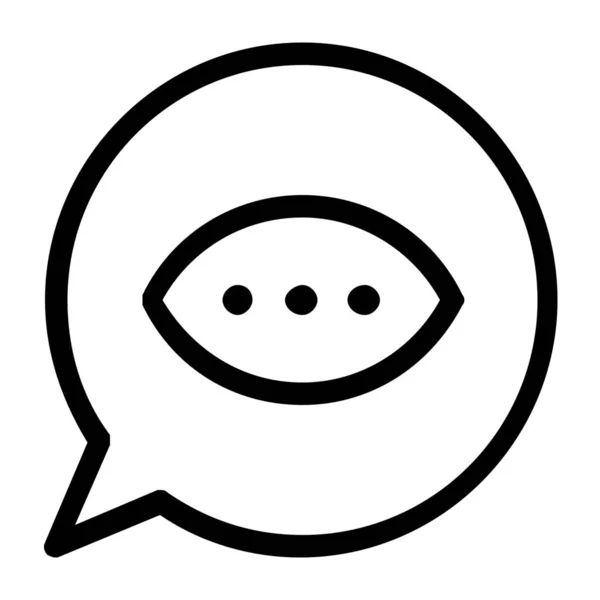Chat View Visibility Icon Outline Style — 스톡 벡터