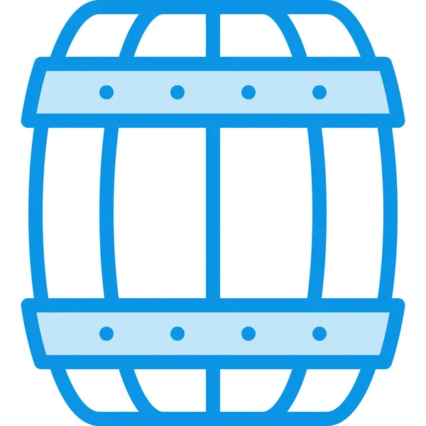 Vat Bier Outline Icoon Outline Stijl — Stockvector