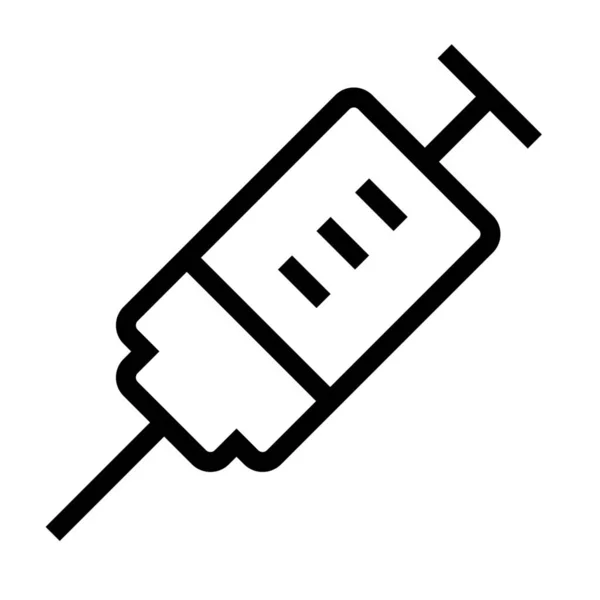 Drug Syringe Outline Icon Outline Style — Stock Vector