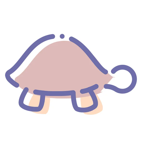 Значок Повільної Черепахи Тварин Стилі Заповненого Контуру — стоковий вектор