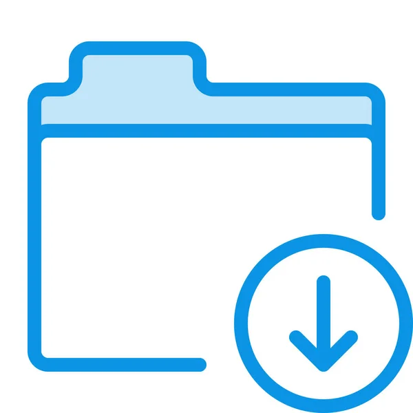 Download Files Folder Icon Outline Style — Stock Vector