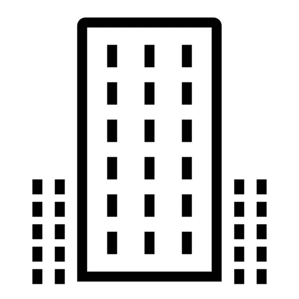 City Wolkenkratzer Umrisssymbol Umrissstil — Stockvektor