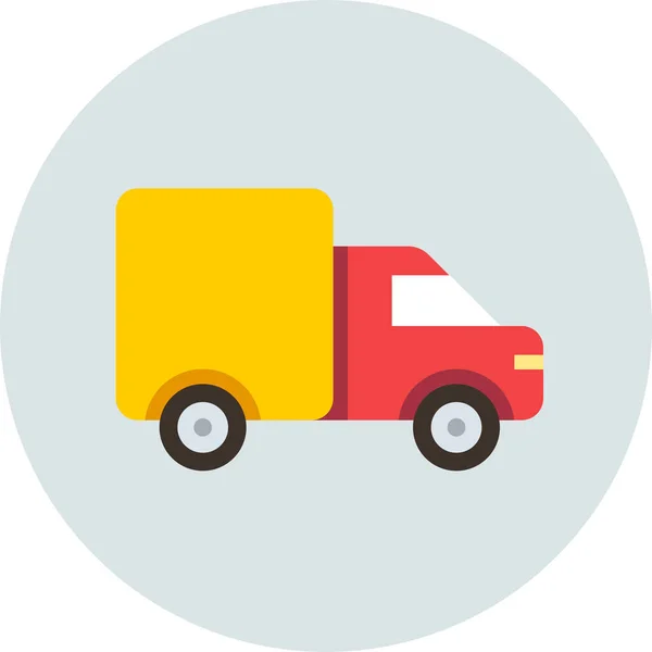 平板车风格的运输货车图标 — 图库矢量图片
