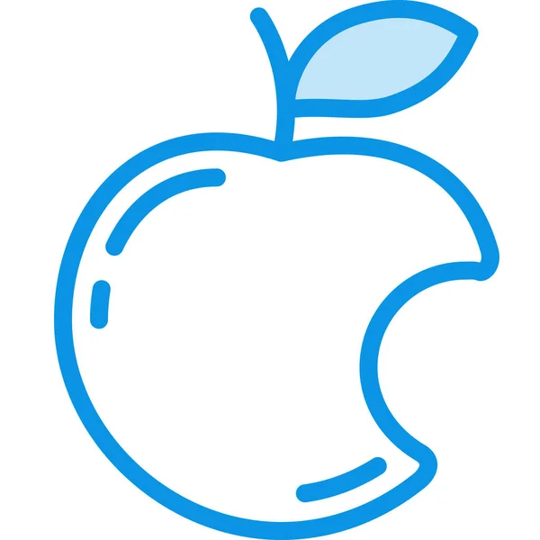 新苹果水果图标的轮廓风格 — 图库矢量图片