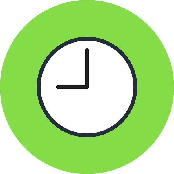 Clock Time Ícone Contorno Preenchido Estilo Contorno Preenchido — Vetor de Stock