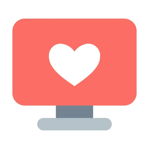 Love Dating Icon Flat Style — Stock Vector