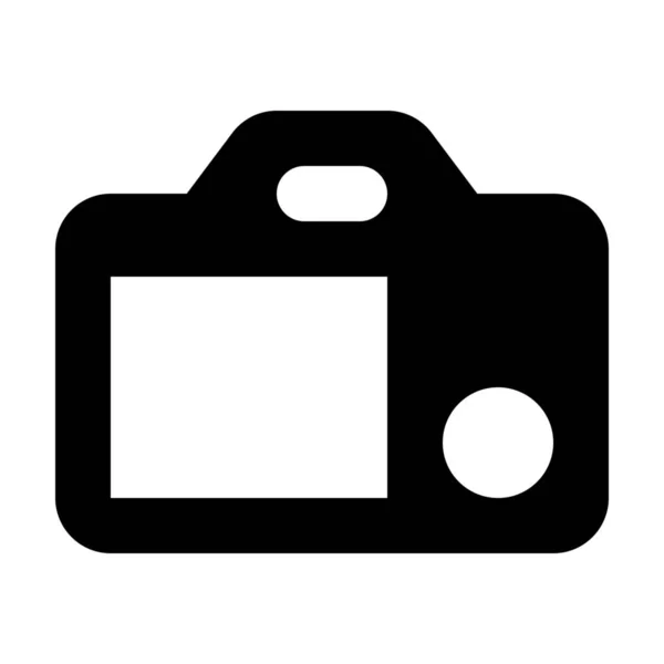 Icono Fotografía Cámara Estilo Sólido — Vector de stock