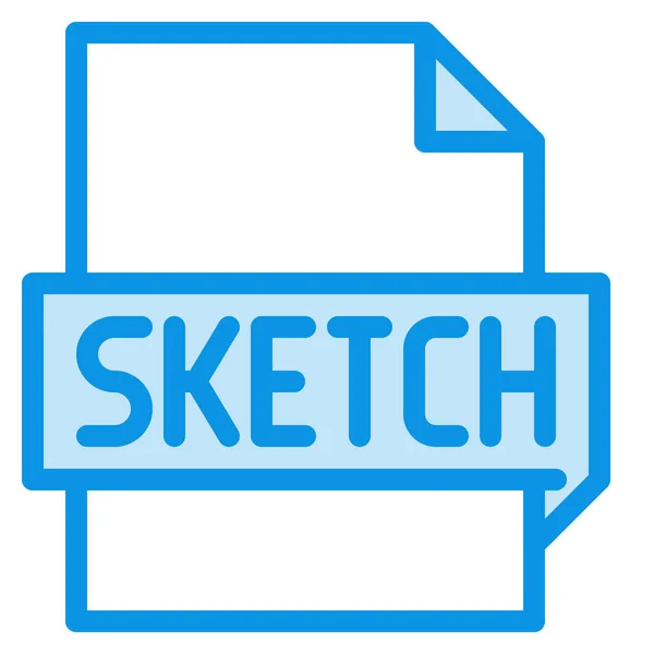 Extensión Archivo Sketch Icono Categoría Archivos Carpetas — Archivo Imágenes Vectoriales