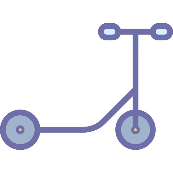 Scooter Icono Del Transporte Deportivo Estilo Contorno Lleno — Archivo Imágenes Vectoriales