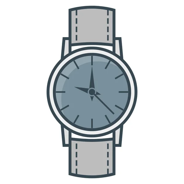 Accesorio Reloj Icono Ropa Estilo Contorno Lleno — Vector de stock