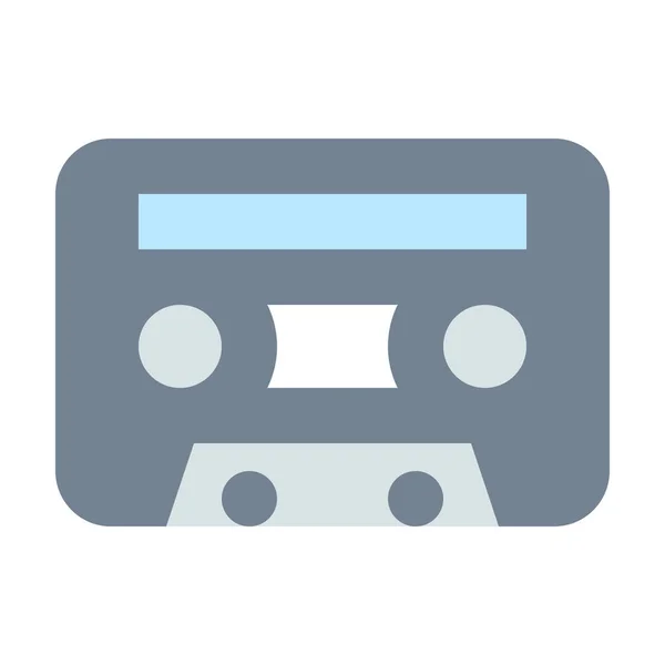 フラットスタイルのアナログオーディオテープアイコン — ストックベクタ