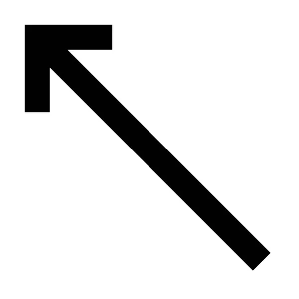 Arrow Left Solid Icon Solid Style —  Vetores de Stock