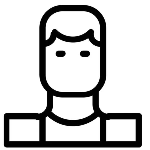 Avatar Man Outline Symbol Outline Stil — Stockvektor