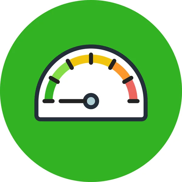 Dashboard Gauge Performance Icon Filled Outline Style — Stock Vector