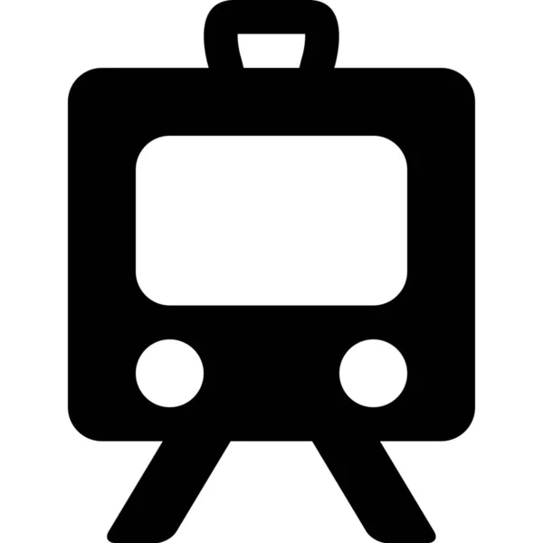 Straßenbahn Verkehrsikone Outline Stil — Stockvektor