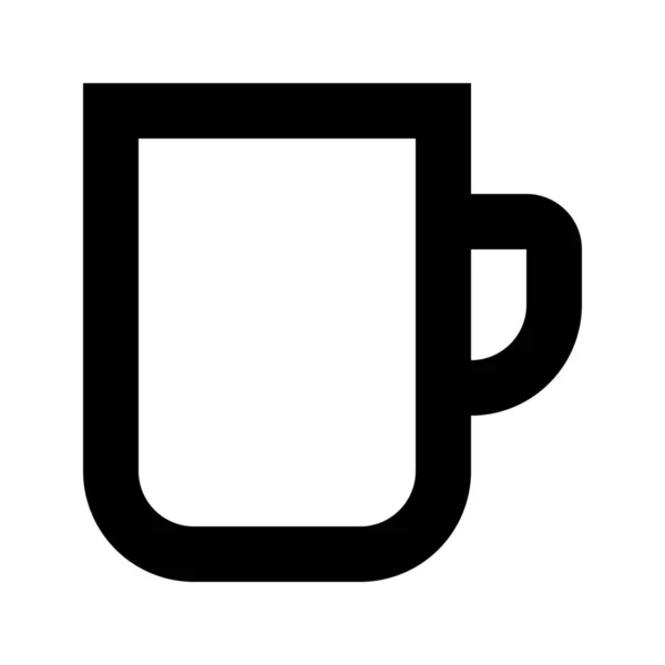 Cup Mug Tableware Icon Solid Style — Vector de stock