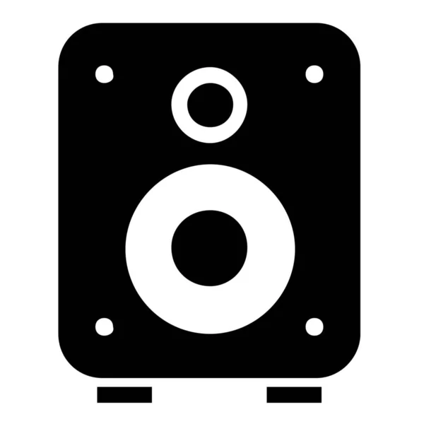 Altavoz Audio Icono Sólido Estilo Sólido — Vector de stock