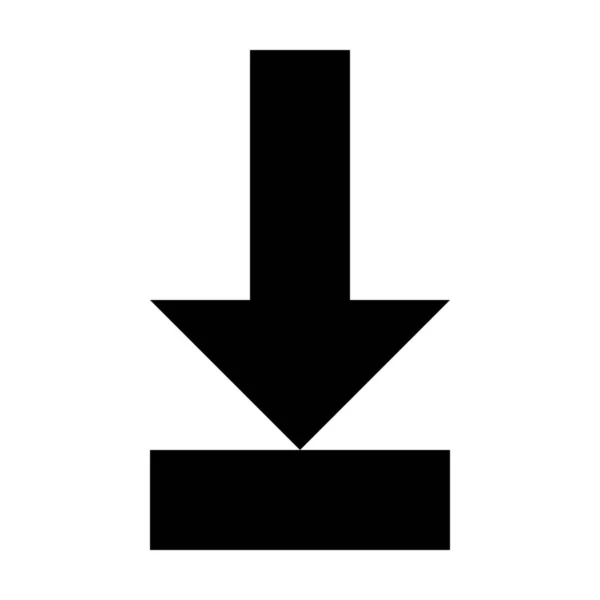 箭头下端图标为固态样式 — 图库矢量图片
