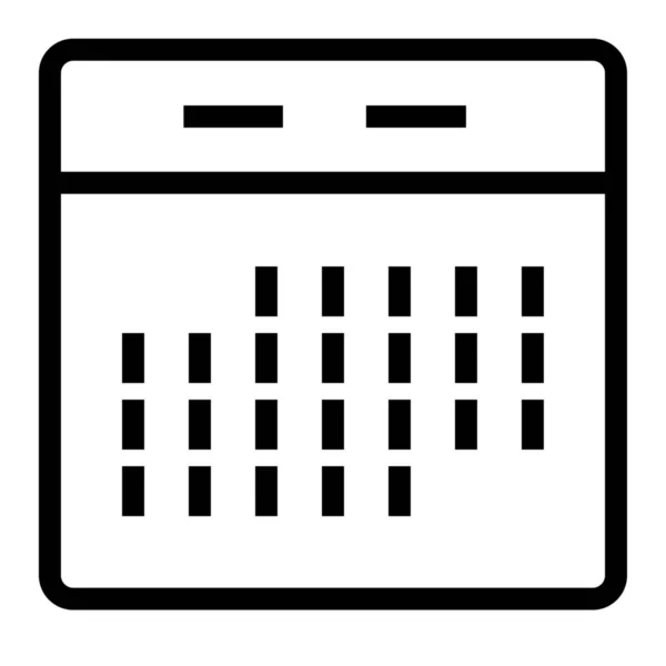 Datum Kalenderumrisssymbol Umrissstil — Stockvektor