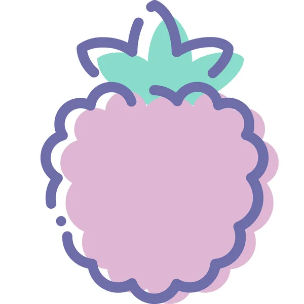 Berry Dessert Food Icon Filled Outline Style — Stock Vector