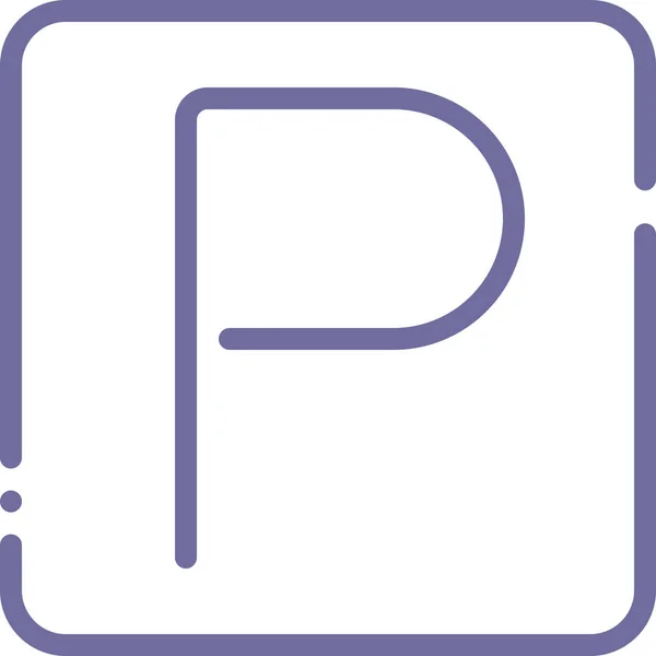 Ikona Parkovacího Znaku Kategorii Znamení Symboly — Stockový vektor