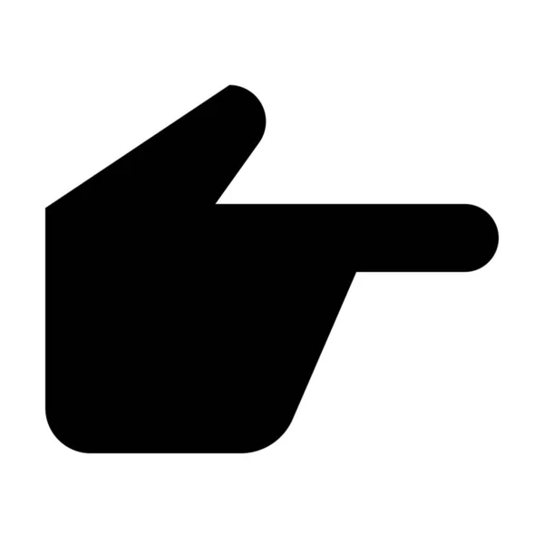 Finger Rechts Solides Symbol Soliden Stil — Stockvektor