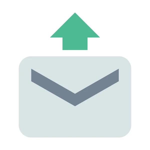 Mail Üzenet Küldése Ikon Lapos Stílusban — Stock Vector
