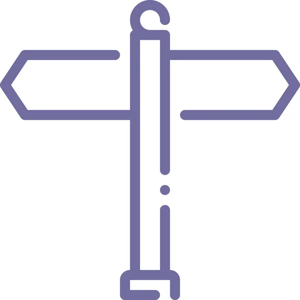 Значок Стенда Навигационного Знака Стиле Outline — стоковый вектор