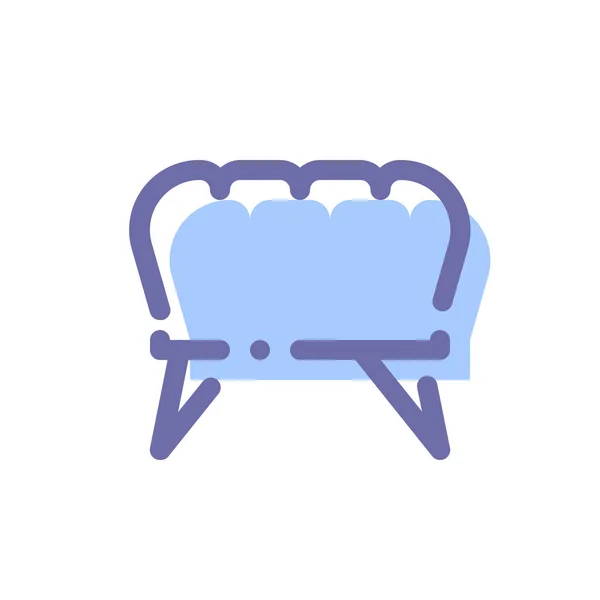 Couchmöbel Interieur Ikone — Stockvektor