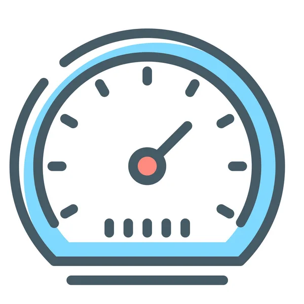 Performance Seo Speedometer Icon Filled Outline Style — 图库矢量图片
