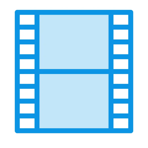 Film Media Strip Icoon Gevulde Omtrek Stijl — Stockvector