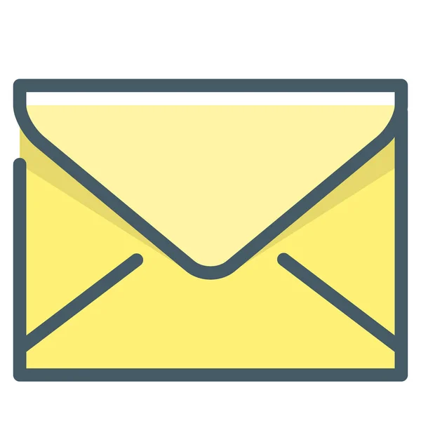 Enveloppe Lettre Mail Icône Dans Style Contour Rempli — Image vectorielle