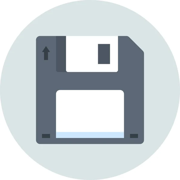 Diskettendiskette Speichert Icon Flachen Stil — Stockvektor