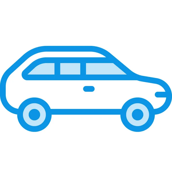 Carro Hatchback Esboço Ícone Estilo Esboço — Vetor de Stock