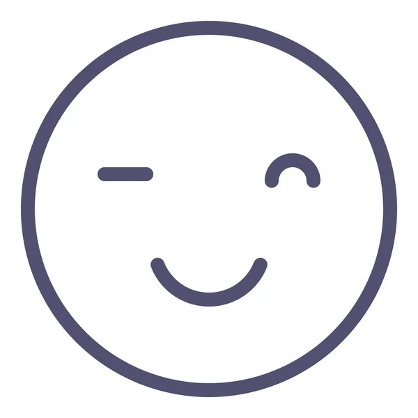 Emoji Εικονίδιο Χαμόγελο Πρόσωπο Περίγραμμα Στυλ — Διανυσματικό Αρχείο