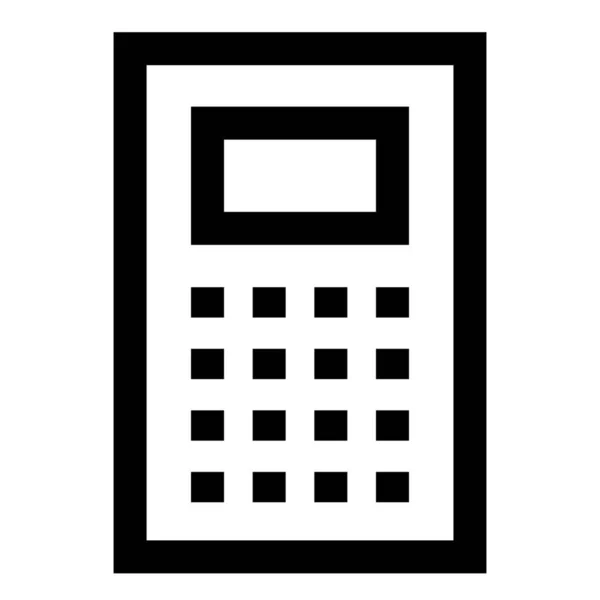 Calculatrice Outline Shopping Commerce Icône Dans Style Outline — Image vectorielle
