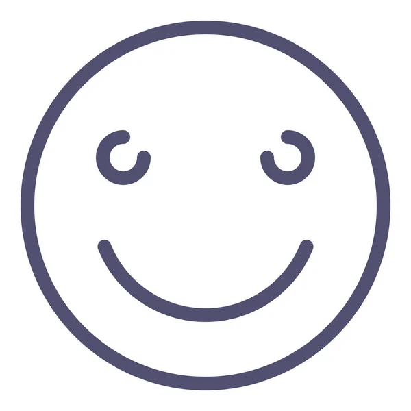 Emoji Feliz Icono Sonrisa Estilo Del Esquema — Vector de stock