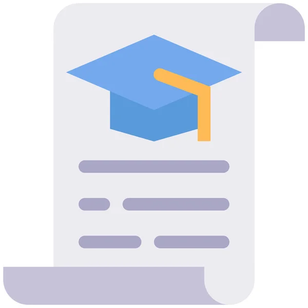 College Document Education Icon Education School Learning Category — Stock Vector