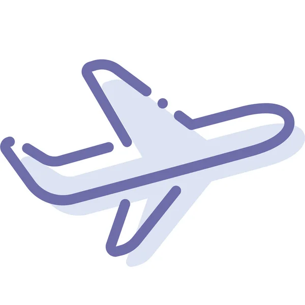 Flight Fly Plane Icon Filled Outline Style — Stock Vector