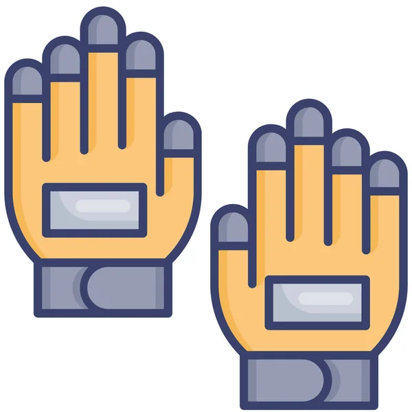 Construction Equipment Gloves Icon — Stock Vector