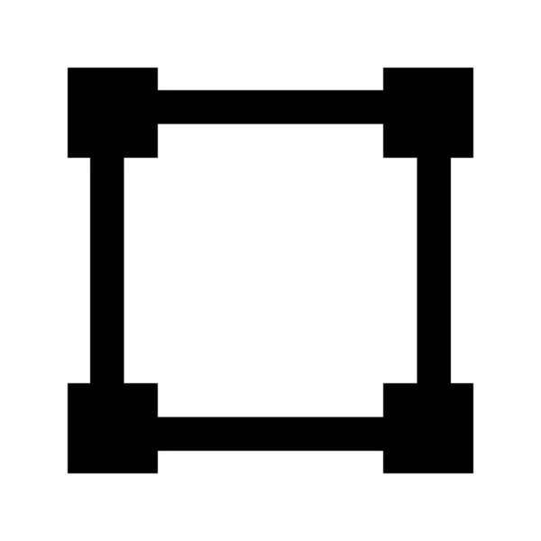 Anker Rechteck Form Symbol Solid Stil — Stockvektor