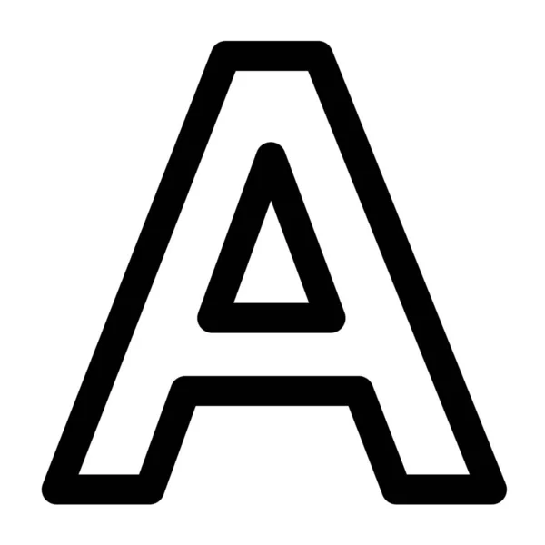 Alfabet Lettertype Outline Icoon Outline Stijl — Stockvector