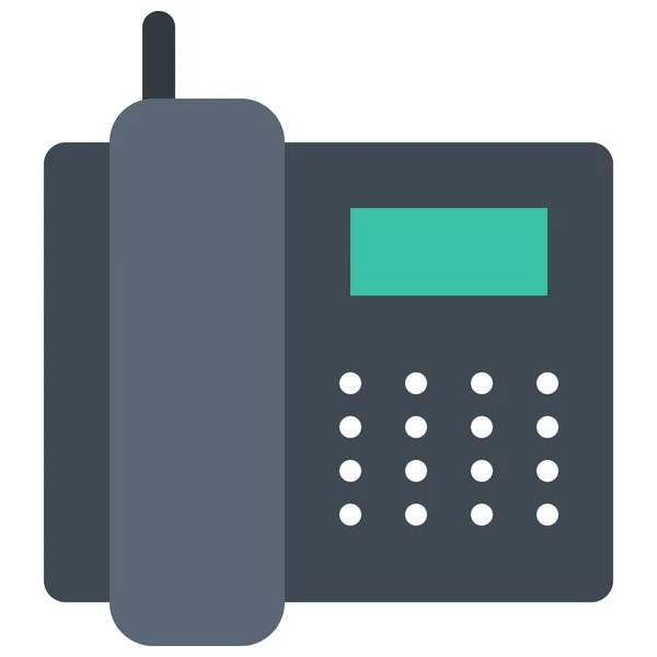 Ícone Telefone Fax Dispositivo Estilo Plano — Vetor de Stock