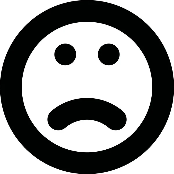 Emotji Triste Icona Del Sorriso Stile Outline — Vettoriale Stock