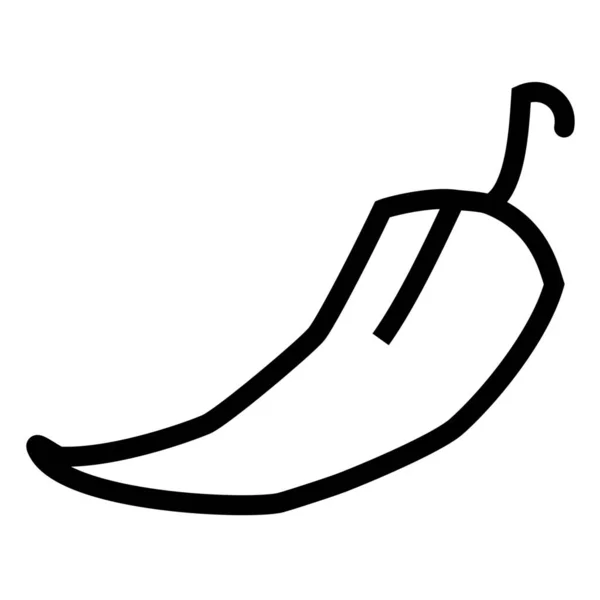 Ikon Chili Pepper Outline Dalam Gaya Outline - Stok Vektor