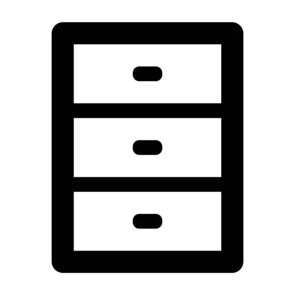 Box Locker Icono Sólido Estilo Sólido — Vector de stock