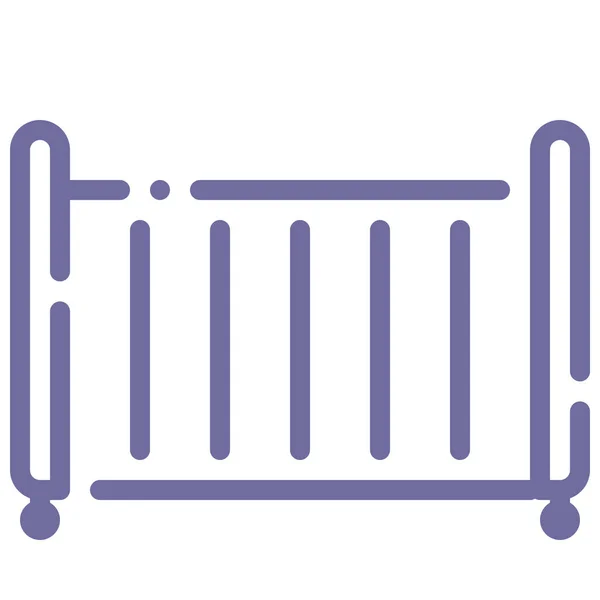 Ikon Bed Child Crib Dalam Kategori Dekorasi Rumah Furniture - Stok Vektor