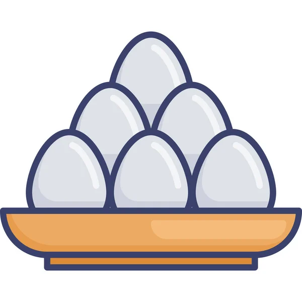 Schale Eier Symbol Der Osterkategorie — Stockvektor
