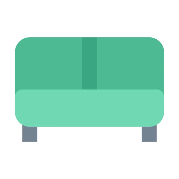 沙发家具沙发图标平面风格 — 图库矢量图片